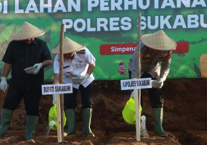 Tanam jagung serentak polres Sukabumi