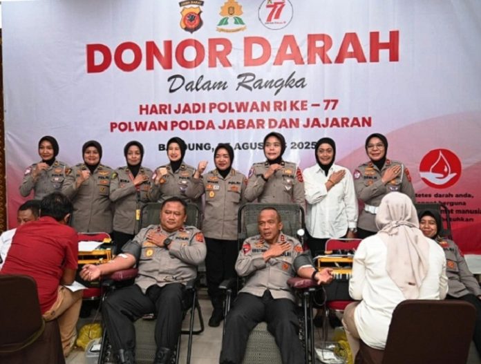Polda Jabar gelar aksi donor darah, HUT ke 77 Polwan