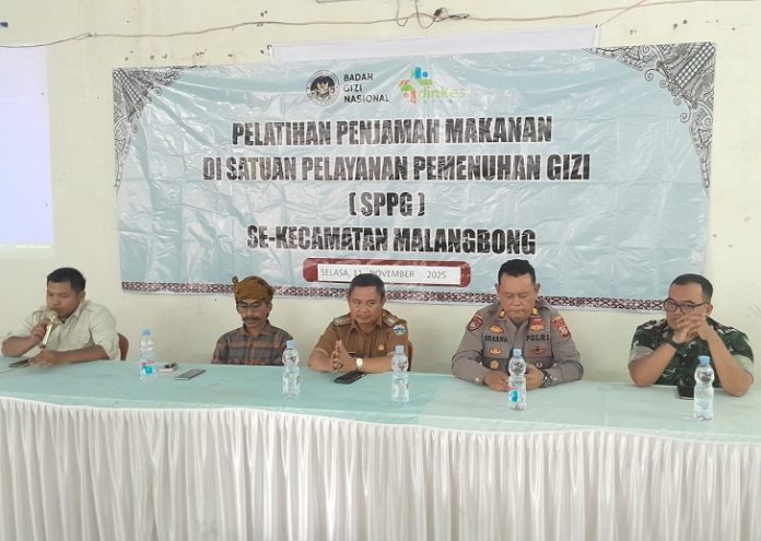 Kapolsek Malangbong Hadiri Acara Pelatihan Penjamah Makanan di SPPG